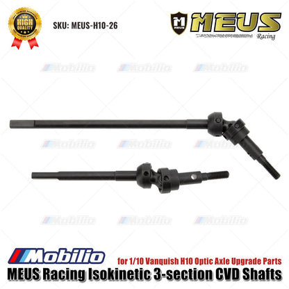 Poros CVD Isokinetik 3-bagian MEUS Racing MEUS-H10-26 untuk Suku Cadang Peningkatan As Optik Vanquish H10 1/10