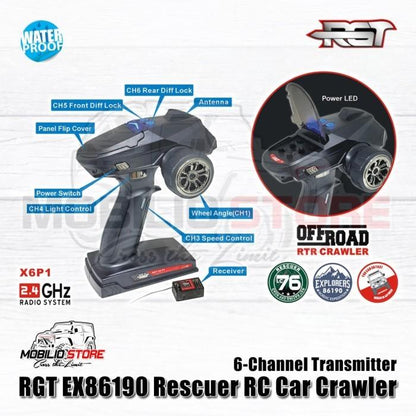 RGT EX86190 Rescuer Toyota Land Cruiser 76 Mobil RC Crawler 1/10 RTR