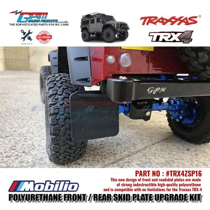 GPM Part #TRX4ZSP16 Polyurethane Front / Rear Skid Plate Upgrade Kit Traxxas TRX-4 Crawler Adventure