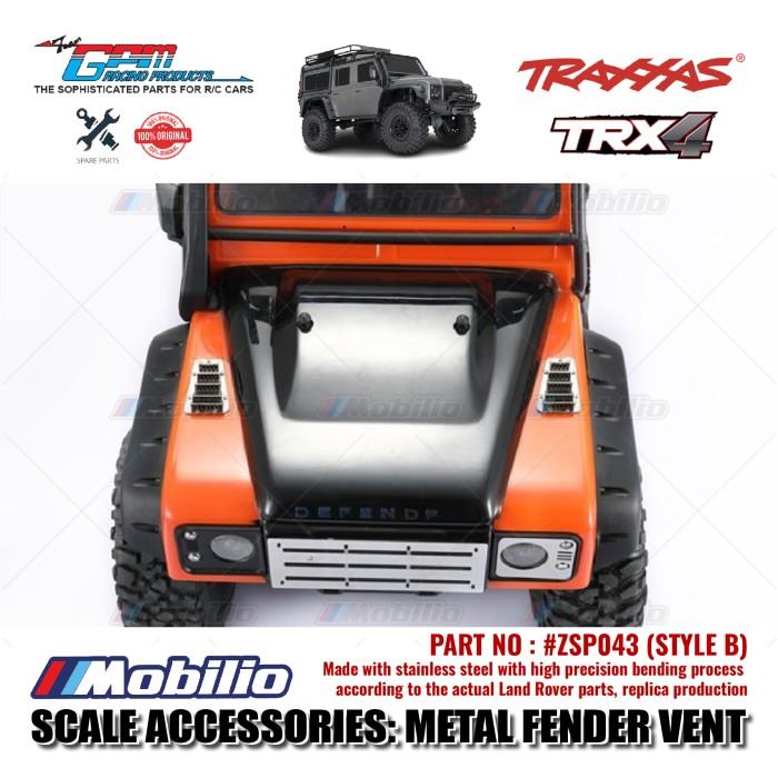 GPM Part #ZSP043 Metal Fender Vent (Style B) for Traxxas TRX-4 Defender RC4WD D90 / D110 Crawler Adventure
