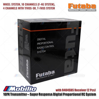 Futaba 10PX Transmitter Super Response Digital Proportional RC System 10-Channel #FP-10PX-R404 with R404SBS Receiver