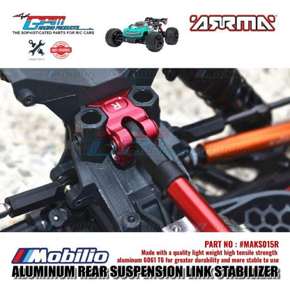 GPM Part #MAKS015R Aluminum Rear Suspension Link Stabilizer Arrma Kraton 4X4 4S BLX Monster Truck Control Remote