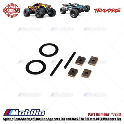 Traxxas Part #7783 Spider Gear Shaft and Spacers for X-Maxx XRT Monster Truck