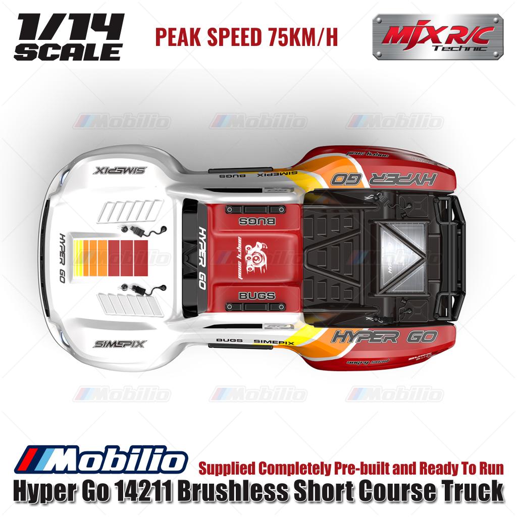 MJX Hyper Go 14211 75KPH Brushless 1:14 Scale Truck (2S & 3S LiPo Version) Ready To Run RTR