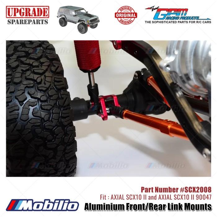 GPM Part #SCX2008 Aluminium Front/Rear Link Mounts AX31384 RC Upgrade Axial SCX10 II Crawler Adventure  Remote Control