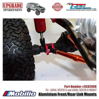 GPM Part #SCX2008 Aluminium Front/Rear Link Mounts AX31384 RC Upgrade Axial SCX10 II Crawler Adventure  Remote Control