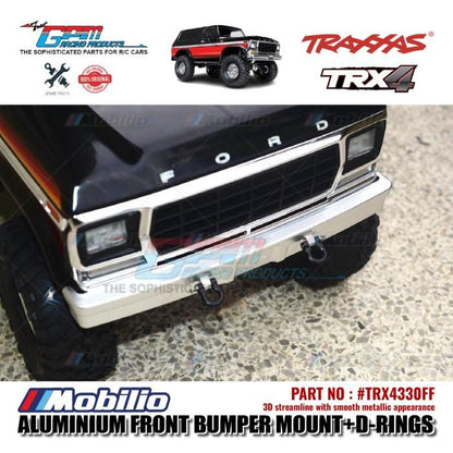 GPM Part #TRX4330FF Aluminium Front Bumper Mount D-rings Traxxas TRX-4 Ford Bronco