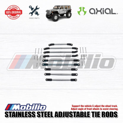 GPM Part #SCX3160S Stainless Steel Adjustable Tie Rods Link Rod Set Axial SCX10 III Wrangler