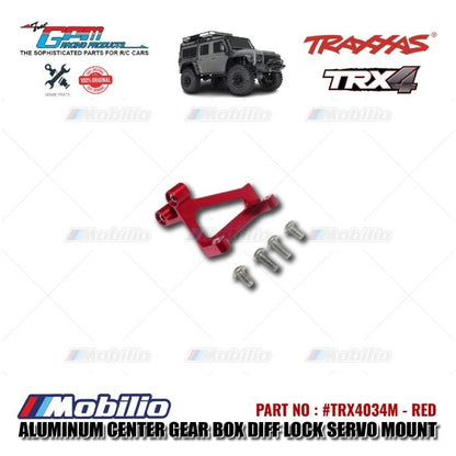 GPM Part #TRX4034M Aluminum Center Gear Box Differential Lock Servo Mount Traxxas TRX-4 TRX-6 Trail Crawler