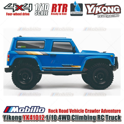 Yikong YK41012 1/10 4WD Climbing RC Truck Rock Road Vehicle Crawler Adventure