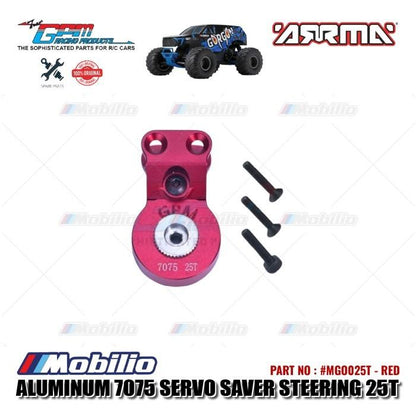GPM Part #MGO025T Aluminum 7075 Servo Saver Steering 25T with Built-in Spring Arrma Gorgon Mega Monster Truck  Remote Control