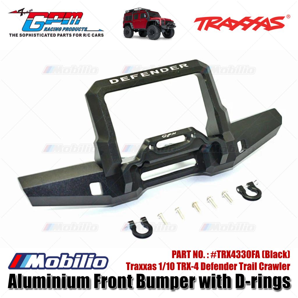 GPM Part #TRX4330FA Aluminium Front Bumper with D-rings for Traxxas 1/10 TRX-4 Defender Trail Crawler