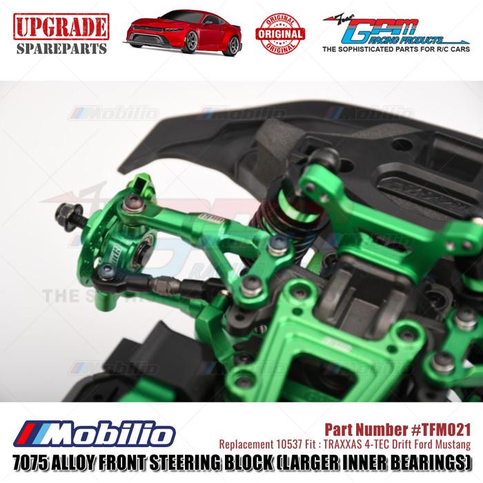 GPM Part #TFM021 7075 Alloy Front Steering Block (Larger Inner Bearings) #10537 Traxxas 4-TEC Drift Ford Mustang
