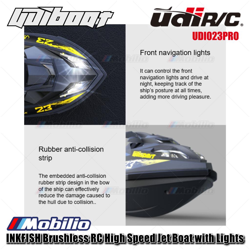 UDIR/C UDI023PRO INKFISH Brushless RC High Speed Jet Boat with Lights