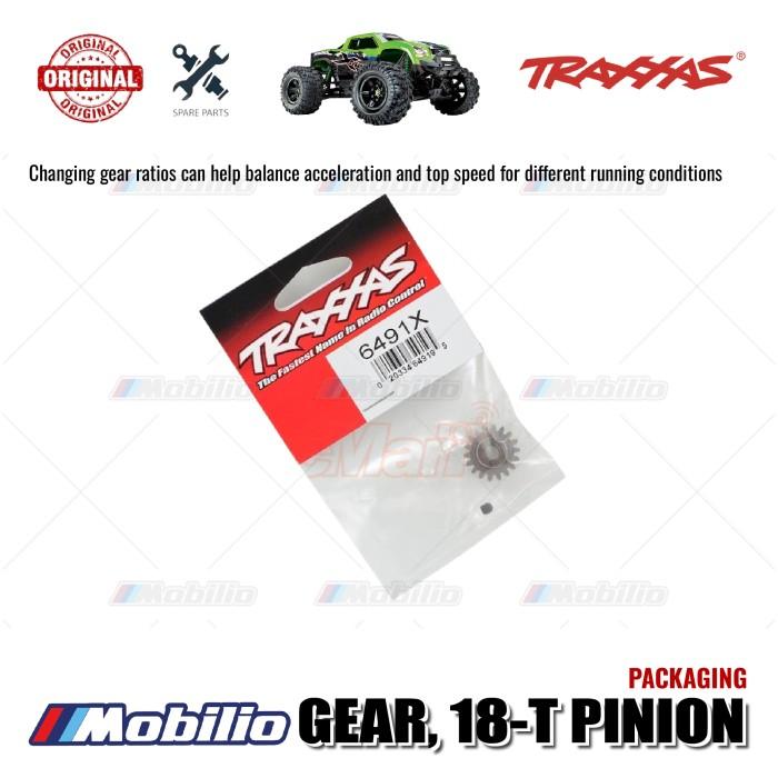Traxxas Part #6491X Gear 18-T Pinion 1.0 Metric Pitch fits 5mm Shaft for X-Maxx XRT Maxx Slash E-Revo