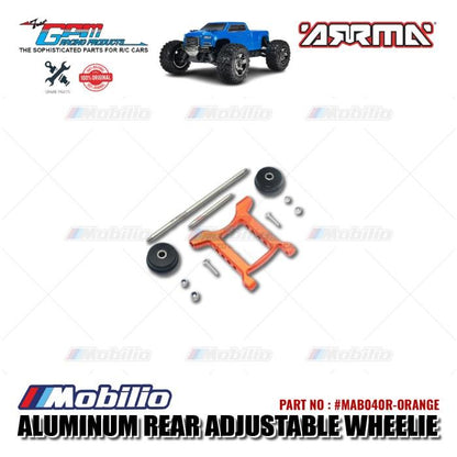 GPM Part #MAB040R Aluminum Rear Adjustable Wheelie Arrma Big Rock Crew Cab Monster Truck