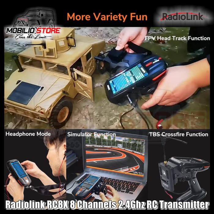 Radiolink RC8X 8 Channels 2.4Ghz RC Transmitter w/ R8FG Gyro Receiver