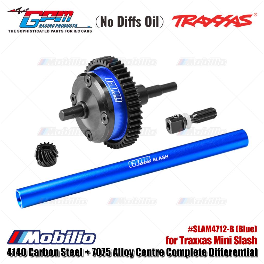 GPM Part #SLAM4712-B (Blue) #SLAM4712-OR (Orange) 4140 Carbon Steel + 7075 Alloy Centre Complete Differential for Traxxas Mini Slash Upgrade