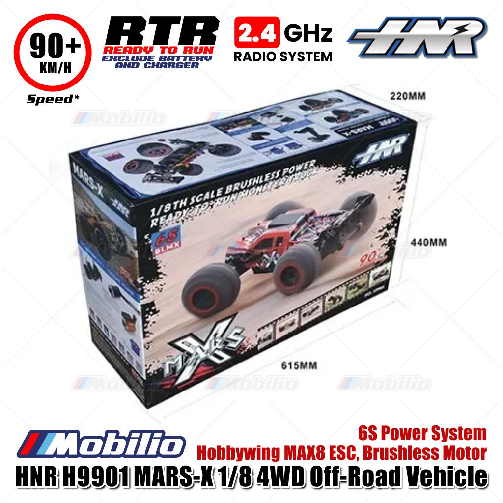 HNR H9901 MARS-X 1/8 4WD Off-Road Vehicle RC 6S Power System Hobbywing MAX8 ESC Brushless Motor RTR Remote Control