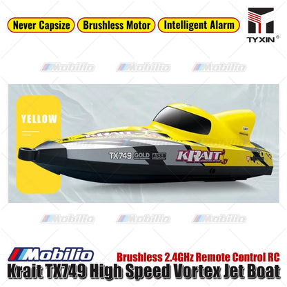 Krait TX749 Kapal Jet Vortex Berkecepatan Tinggi RC Tanpa Sikat Kontrol Jarak Jauh 2.4GHz