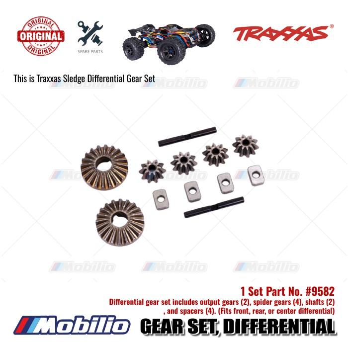 Traxxas Part #9582 Differential Gear Set Includes Output Gears (2) Spider Gears (4) Shafts (2) and Spacers (4) (Fits front rear or center differential) for RC Sledge