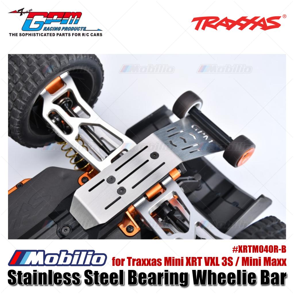 GPM Part #XRTM040R-B Stainless Steel Bearing Wheelie Bar for Traxxas Mini XRT VXL 3S / Mini Maxx Upgrade