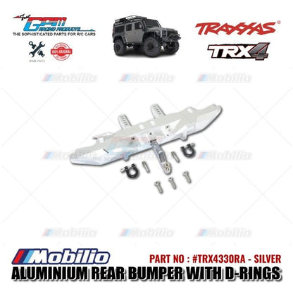 GPM Part #TRX4330RA Aluminium Rear Bumper With D-rings Traxxas TRX-4 Defender Trail Crawler