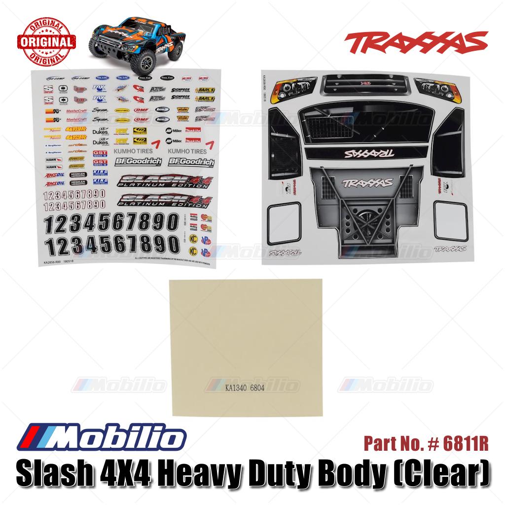 Traxxas Part #6811R Slash 4X4 Heavy Duty Body (Clear)