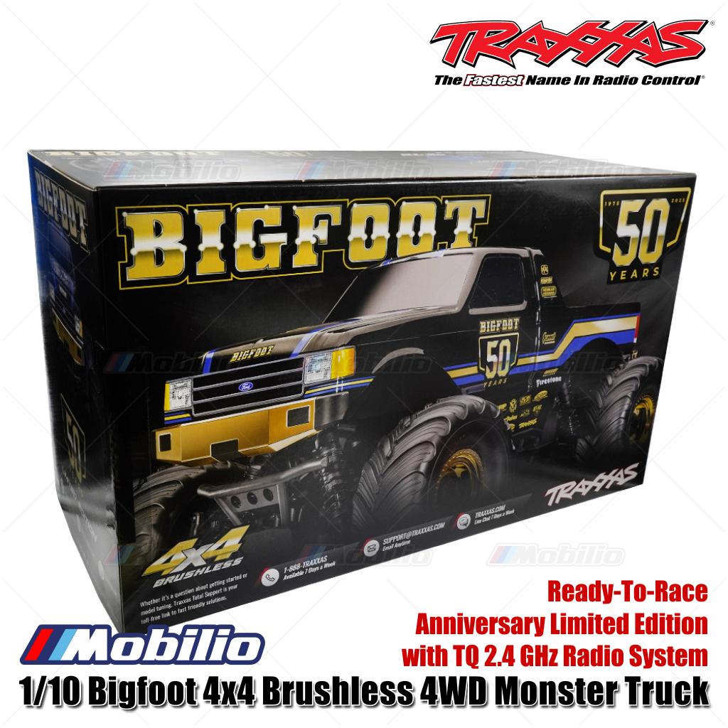 Traxxas 67134-1 1/10 Bigfoot 4x4 Brushless 4WD Monster Truck Edisi Terbatas Ulang Tahun ke-50 RTR EP dengan Sistem Radio TQ 2.4 GHz