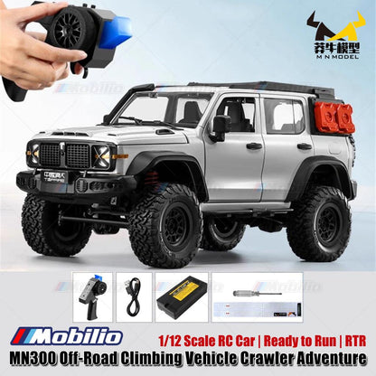 TopFire MN300 Tank 300 Top Fire Off-Road Climbing Vehicle Crawler Adventure 1/12 Scale RC Car RTR 2.4GHz Full Proportional Waterproof Available Mobilio