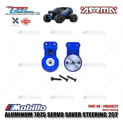 GPM Part #MGO025T Aluminum 7075 Servo Saver Steering 25T with Built-in Spring Arrma Gorgon Mega Monster Truck  Remote Control