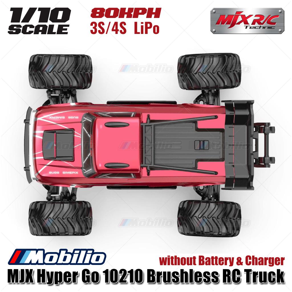 MJX Hyper Go 10210 1/10 Brushless RC Truck Grey / Red - 80KPH 3S / 4S LiPo without Battery & Charger