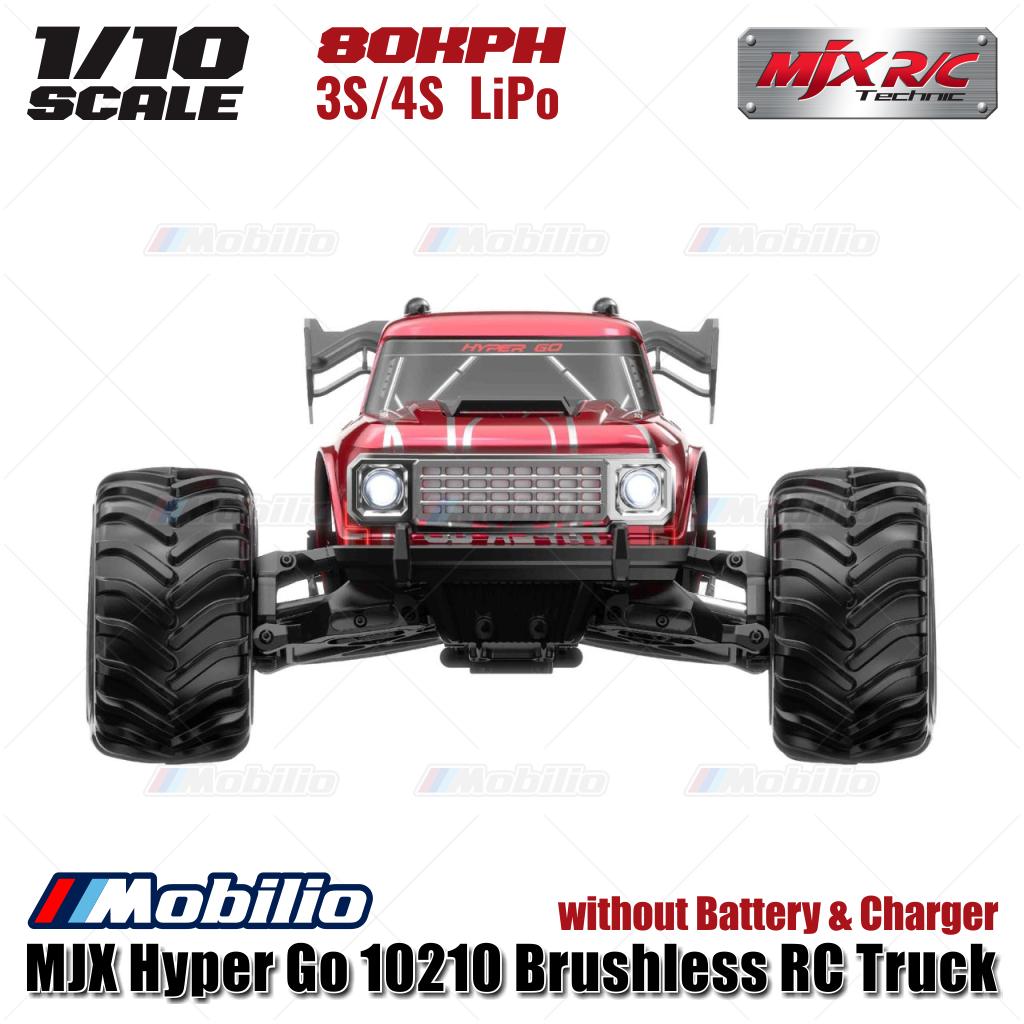 MJX Hyper Go 10210 1/10 Brushless RC Truck Grey / Red - 80KPH 3S / 4S LiPo without Battery & Charger