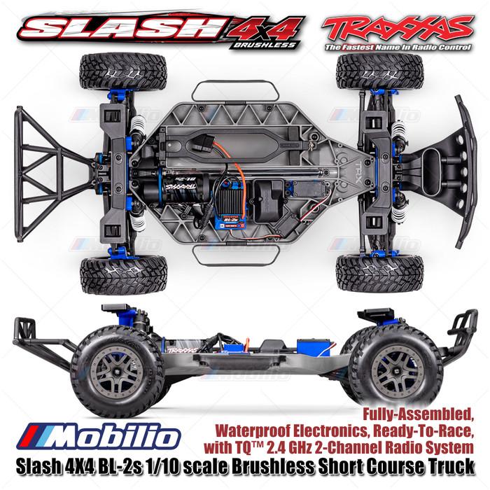 Traxxas 68154-4 Slash 4X4 BL-2s 1/10 scale Brushless Short Course Truck Waterproof RTR Clipless
