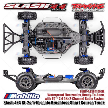 Traxxas 68154-4 Slash 4X4 BL-2s 1/10 scale Brushless Short Course Truck Waterproof RTR Clipless