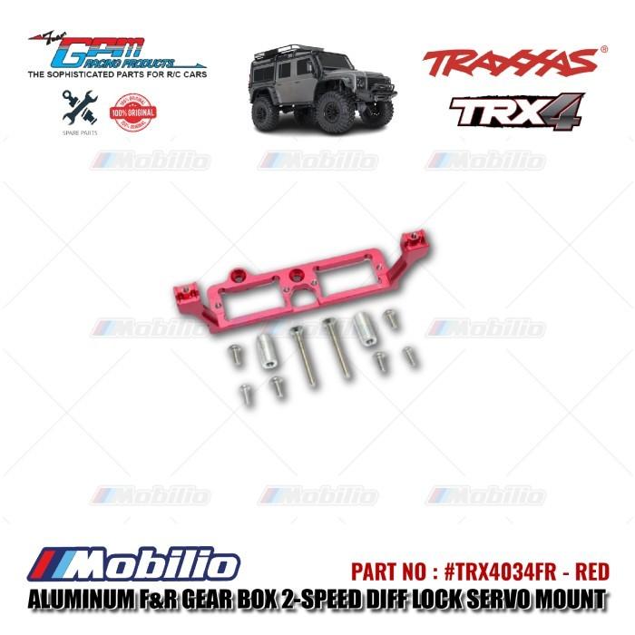 GPM Part #TRX4034FR Aluminum Front Rear Gear Box 2-speed Differential Lock Servo Mount Traxxas TRX-4 TRX-6 Trail Crawler