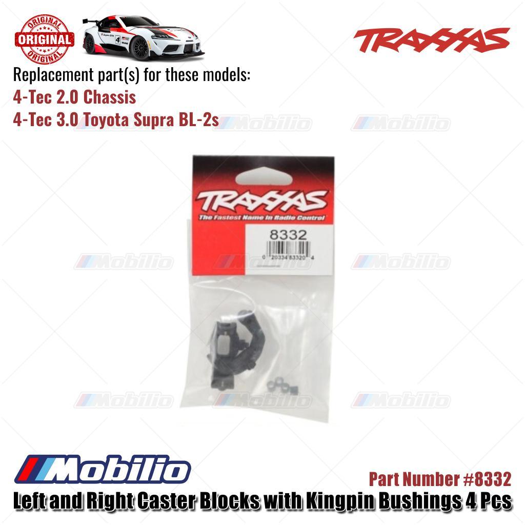 Traxxas Part #8332 Left and Right Caster Blocks with Kingpin Bushings RC 4-Tec Chassis