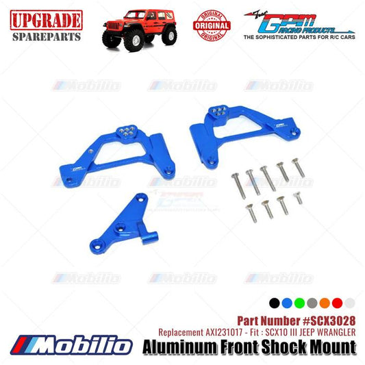 GPM Part #SCX3028 Aluminum Front Shock Mount Upgrade Axial SCX10 III Jeep Wrangler AXI231017 Replacement