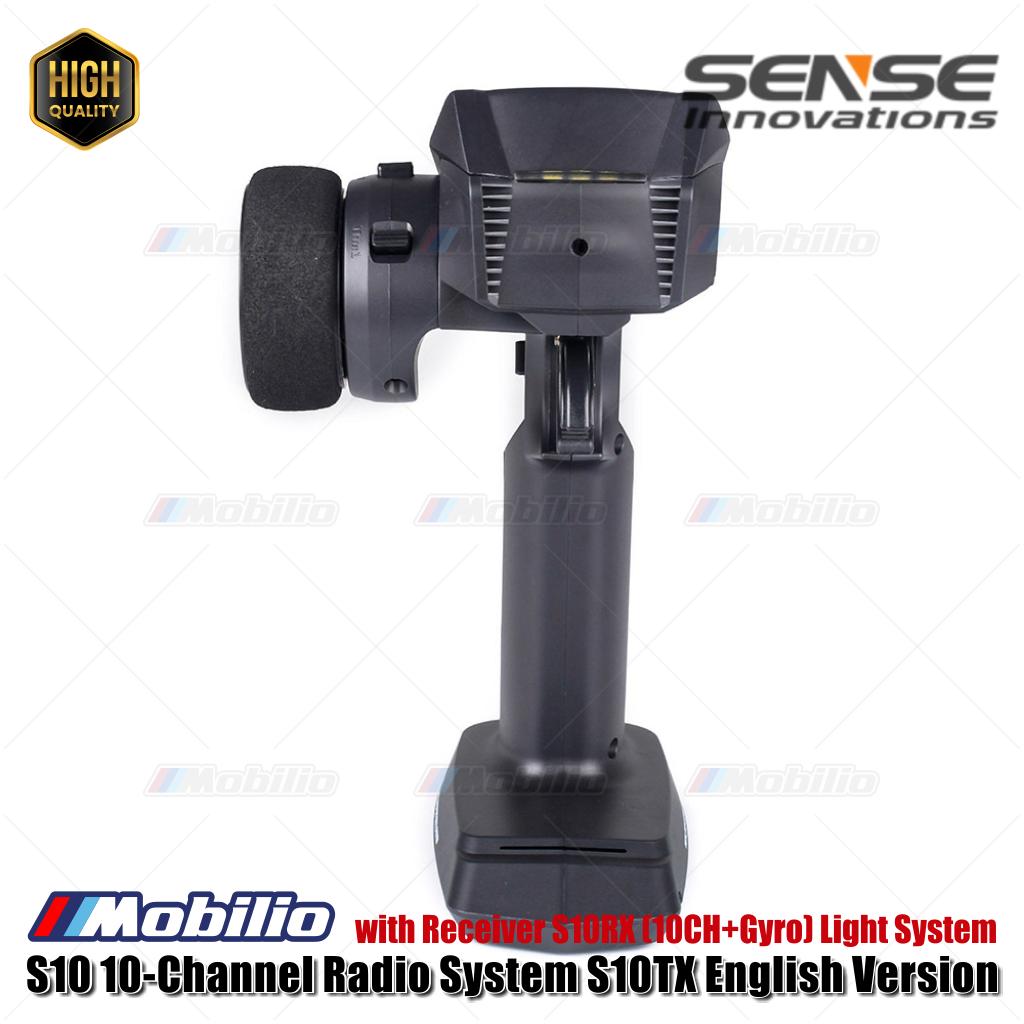 Sense Innovations S10 10-Channel Light Radio System Smart Remote Controller Transmitter Set S10TX +S10RX w/ Gyro