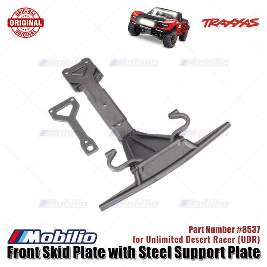 Traxxas Bagian #8537 Pelat Skid Depan dengan Pelat Penopang Baja untuk RC Unlimited Desert Racer (UDR)