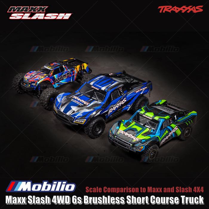 Traxxas 102076-4 Maxx Slash 4WD 6s Brushless Short Course Truck RTR Rakitan Lengkap Siap Balap Sistem Radio TQi 2.4 GHz VXL-6s Model 102076-4