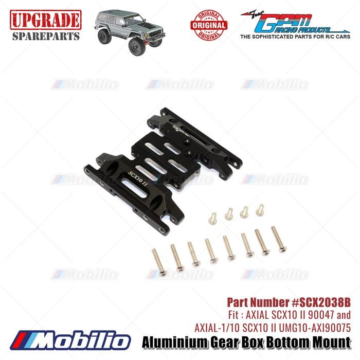GPM Part #SCX2038B Aluminium Gear Box Bottom Mount AX31379 Skid Plate RC Upgrade Axial SCX10 II Crawler Adventure