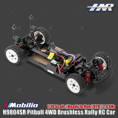 HNR H9804SR Pitbull 4WD Brushless Rally RC Car 1/10 Scale Ready to Run RTR 2.4 GHz