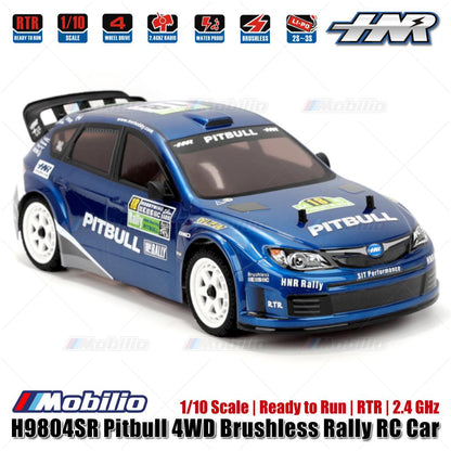 HNR H9804SR Pitbull 4WD Brushless Rally RC Car 1/10 Scale Ready to Run RTR 2.4 GHz