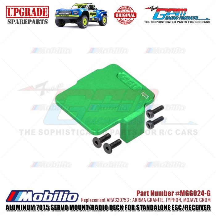 GPM Part #MGG024 Servo Mount/Radio Deck for Standalone ESC/Receiver #ARA320753 Arrma Granite Typhon Mojave Grom Mega