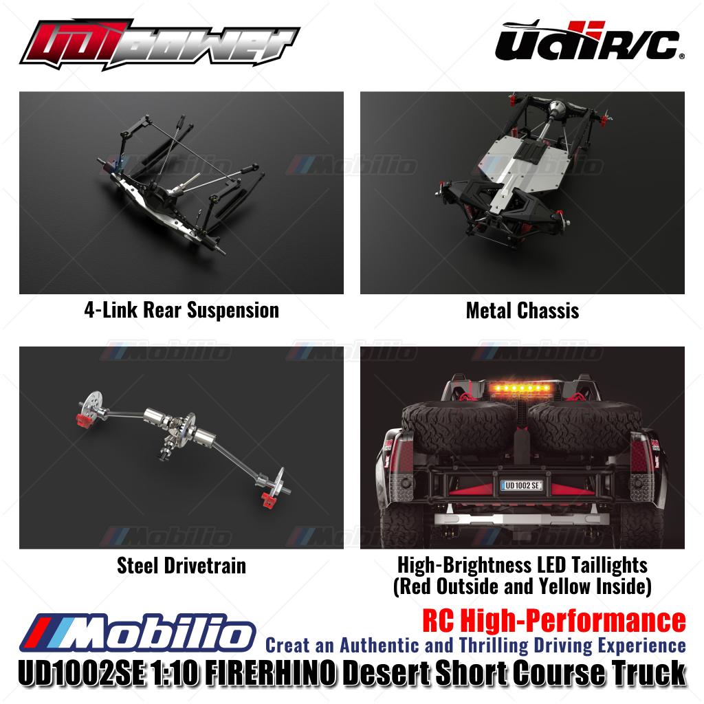 UDIR/C UD-1002SE FIRERHINO Desert Short Course Truck UD1002SE RC High-Performance 1:10 Scale RTR