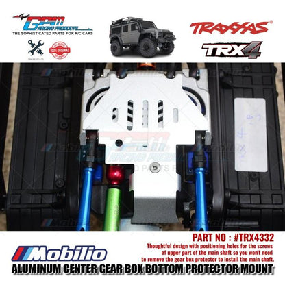GPM Part #TRX4332 Aluminum Center Gear Box Bottom Protector Mount Traxxas TRX-4 Crawler Adventure