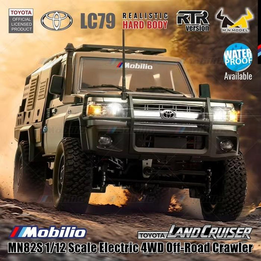 MN82S 1/12 Scale Electric 4WD Off-Road Crawler Toyota Land Cruiser LC79 Car Adventure  Remote Control