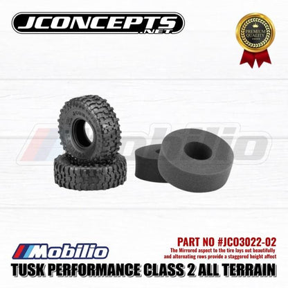 Jconcepts Part #JCO3022-02 1.9 Tusk Performance Class 2 All Terrain Crawler Tires 2Pcs 120mm