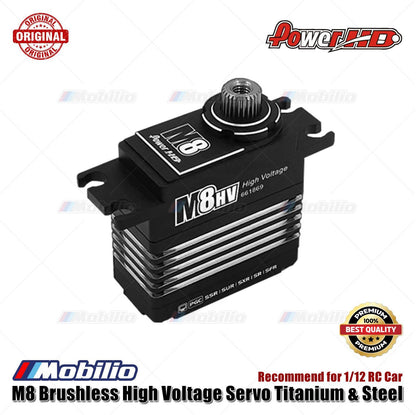 Power HD M8 Brushless High Voltage Servo Titanium & Steel Mini Servo for 1/12 RC Car